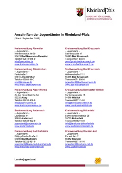 Jugend&auml;mter Rheinland-Pfalz - Landesamt f&uuml;r Soziales, Jugend