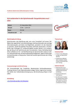 Gut vorbereitet in die Sprechstunde: Gespr&auml;chsziele errei