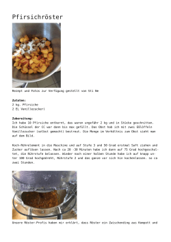 Pfirsichr&ouml;ster - Cooking Chef Freunde