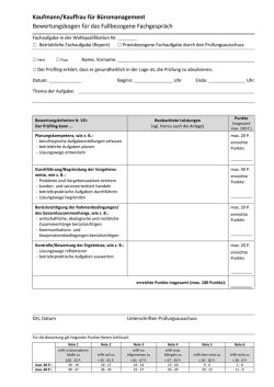 Bewertungsbogen