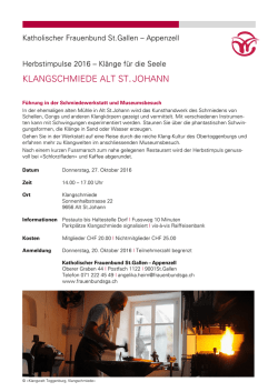 Flyer HIP 2016_Alt St.Johann - Katholischer Frauenbund St.Gallen