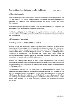 Grunds&auml;tze - Kindergartens "Pusteblume"