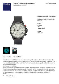 Junkers Lufthansa Limited Edition