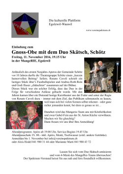 Gnoss-Obe mit dem Duo Skätsch, Schötz