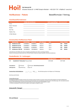 Hoi!Business Bestellformular