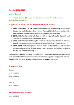 Termine - Senftenberg