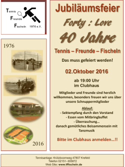 40 Jahre - Tennis-Freunde