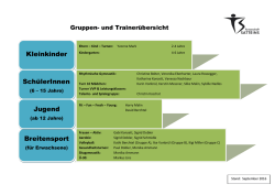 Gruppen und Trainer
