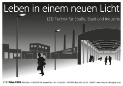LED Technik für Straße, Stadt und Industrie - vtf