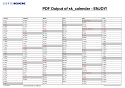 PDF Output of sk_calendar - ENJOY! - TGS-Hausen