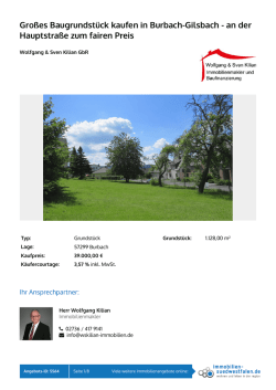 Gro&szlig;es Baugrundst&uuml;ck kaufen in Burbach
