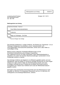 Stellungnahme 353/2013 - Freie Wähler Stuttgart