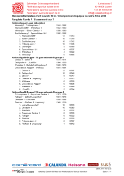 Mannschaftsmeisterschaft Gewehr 50 m / Championnat d`équipes