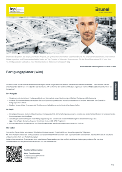 Fertigungsplaner Job in Filderstadt-Bernhausen