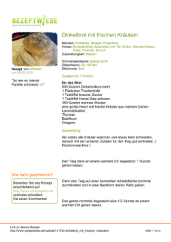 Dinkelbrot mit frischen Kräutern