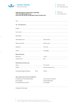 Erfassungsbogen für Privatmandenten