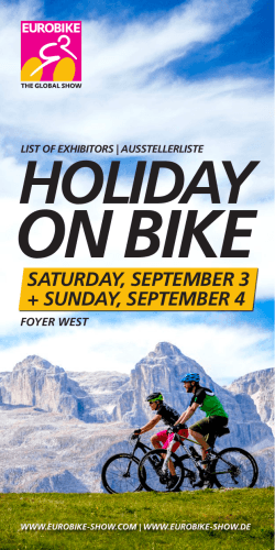 holiday on bike - EUROBIKE FESTIVAL DAYS