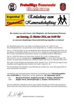 Engenthal - der Freiwilligen Feuerwehr Ebenhausen in Unterfranken