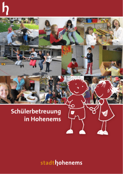 Schülerbetreuung in Hohenems