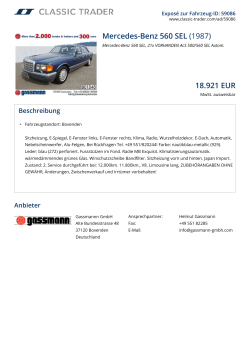 Mercedes-Benz 560 SEL (1987) 18.921 EUR