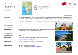 Goa University - DHBW Ravensburg