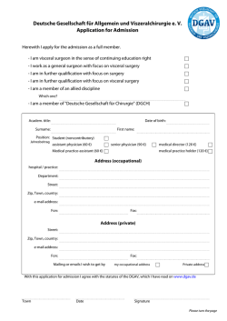 Deutsche Gesellschaft für Allgemein und Viszeralchirurgie e