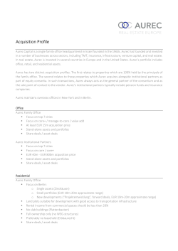 Aurec Acquisition Profiles
