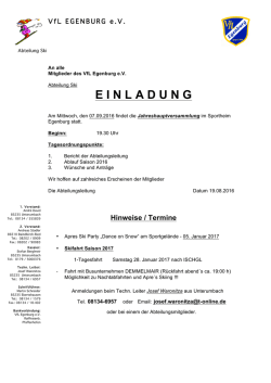 Hinweise / Termine
