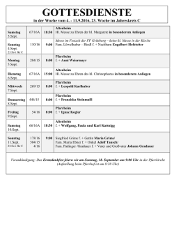 GOTTESDIENSTE - Pfarre Grünburg