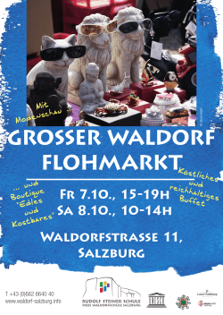 Großer Waldorf Flohmarkt 7. und 8. Oktober 2016