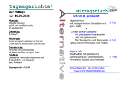 Heute besonders zu empfehlen - Gasthof
