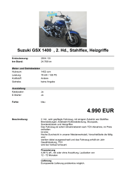 Detailansicht Suzuki GSX 1400 €,€2. Hd., Stahlflex