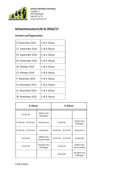 Schwimmunterricht SJ 2016/17 - Schulen Rüdlingen