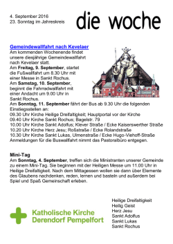 Gemeindewallfahrt nach Kevelaer Mini-Tag