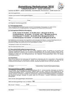 Herbstcamps 2016 - Soccer University