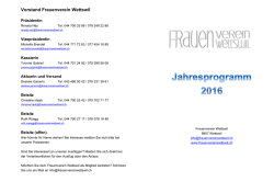 Jahresprogramm 2016 - beim Frauenverein Wettswil