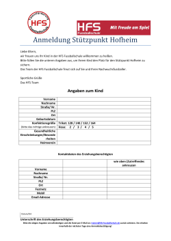 Anmeldung Stu tzpunkt Hofheim