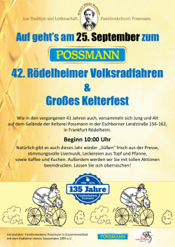 Flyer zum - Frankfurter Apfelwein Botschaft