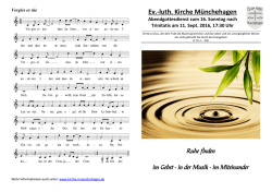 Gottesdienstblatt zum Sonntag - Ev.