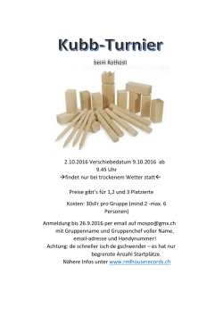 Flyer Kubb - Redhouse Records GmbH