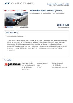 Mercedes-Benz 560 SEL (1990) 23.681 EUR