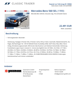 Mercedes-Benz 560 SEL (1990) 22.491 EUR