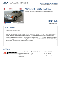 Mercedes-Benz 560 SEL (1990) 18.921 EUR
