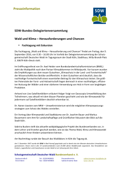 Pressemitteilung - Schutzgemeinschaft Deutscher Wald