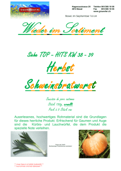 Herbst Schweinsbratwurst - Grauwiler