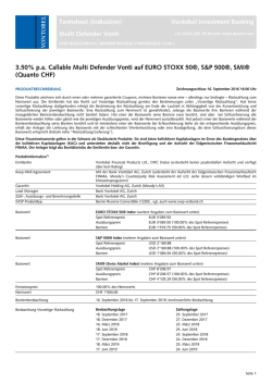 Termsheet (Indication) Vontobel Investment Banking Multi