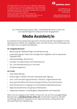 Media Assistent/in