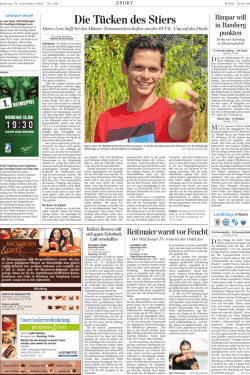 Die T&uuml;cken des Stiers - Tennisclub Wei&szlig;