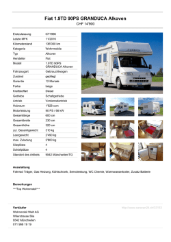 Fiat 1.9TD 90PS GRANDUCA Alkoven