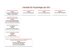 Fakultät für Psychologie der SFU